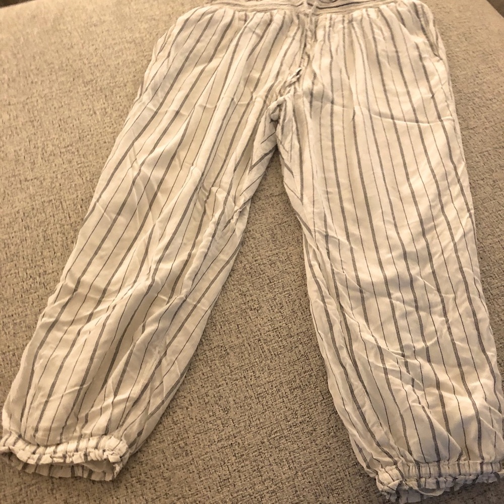 White and grey homebody jogger pants